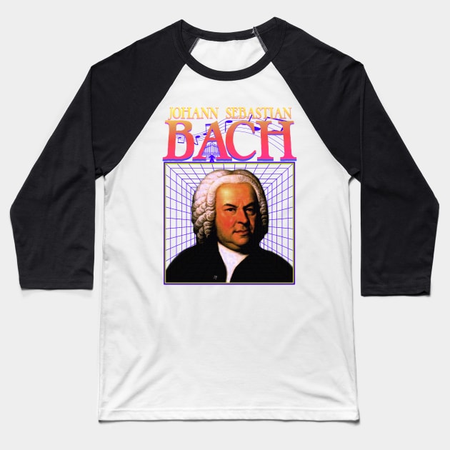 BACH 80's Band Design Baseball T-Shirt by blueversion